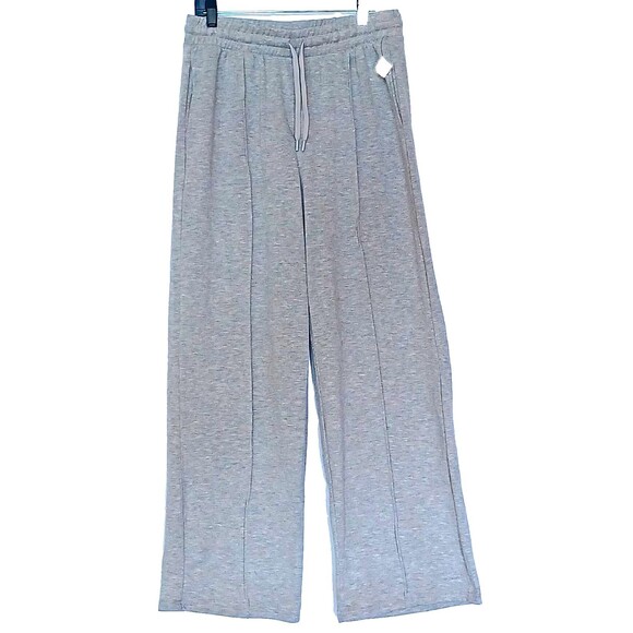 Velocity Pants - Velocity Terry Molly Women’s L Gray Pintuck Sweatpants Drawstring Pockets NWT